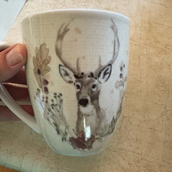 Pfaltzgraff Woodland Retreat Set of 4 coffee mugs EUC Deer Rustic  🦌 - Picture 6 of 9